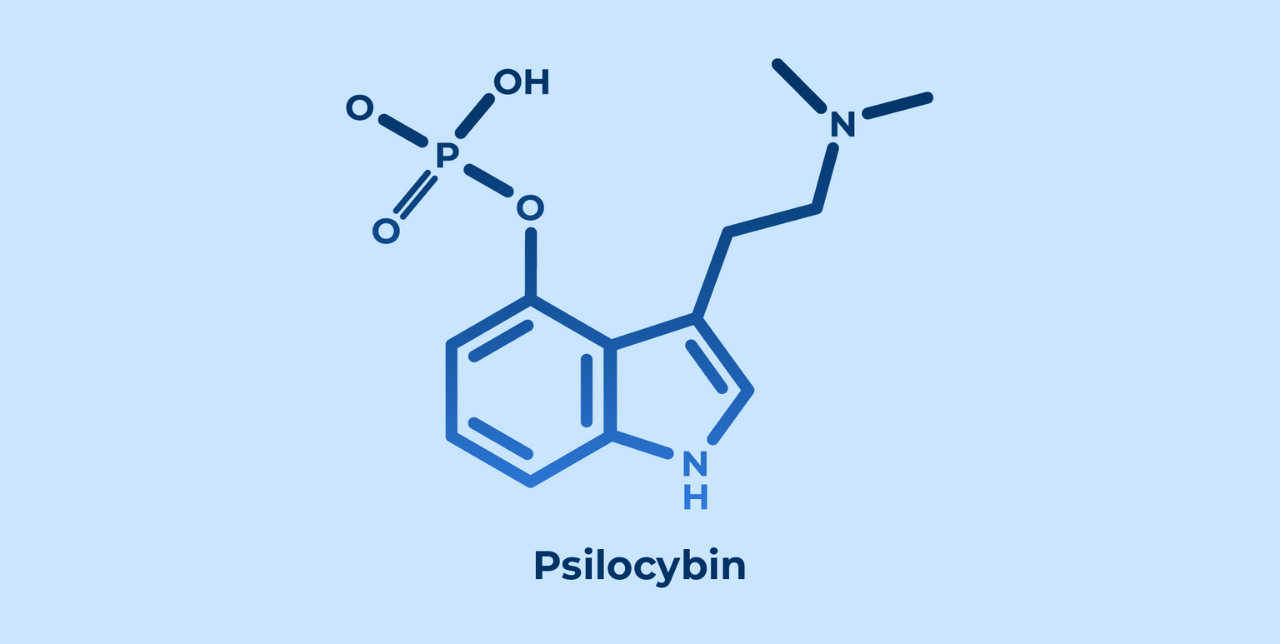 visualizes chemical structure of psilocybin