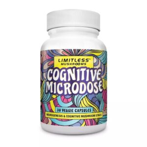 Visualizes packaging for Cognitive Microdose by Limitless Mushrooms