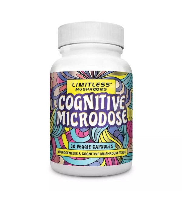 Visualizes packaging for Cognitive Microdose by Limitless Mushrooms